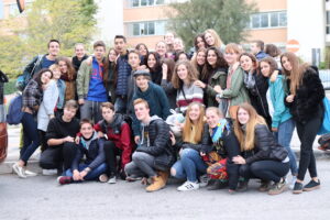 studenti del linguistico insieme ai studenti dello scambio con la Germania